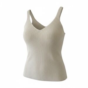 Old Navy Women's Beige Ribbed Tank Top